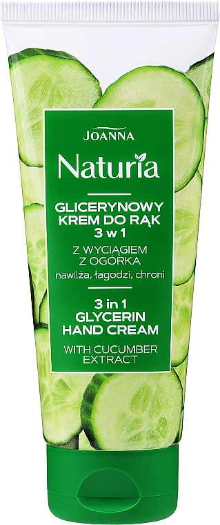 Glättende Glycerin-Handcreme mit Gurkenextrakt - Joanna Naturia Glycerin Smoothing Cucumber Hand Cream