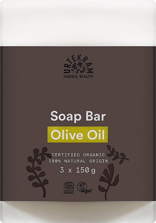 Körperseife mit Kokosöl, Olivenöl und Sesamöl 3 St. - Urtekram Olive Oil Soap Bar — Bild N1