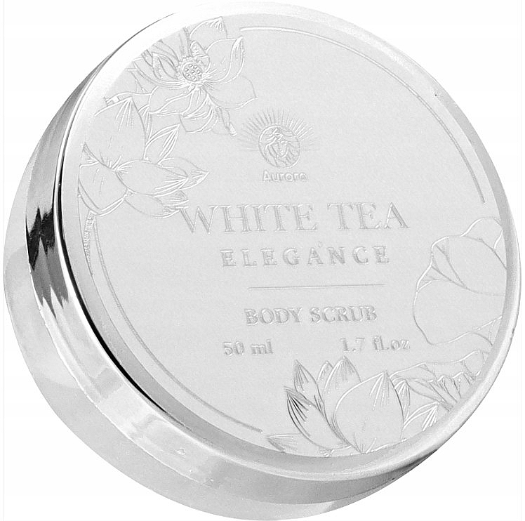 Körperpflegeset - Aurora White Tea Elegance (Schaumbad 270ml + Körperlotion 240ml + Körperpeeling 50ml + Badeschwamm) — Bild N5