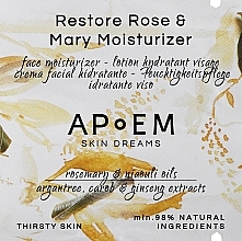 GESCHENK! Duftende Feuchtigkeitscreme für Gesicht und Körper - APoEM Restore Rose & Mary Moisturizer  — Bild N1