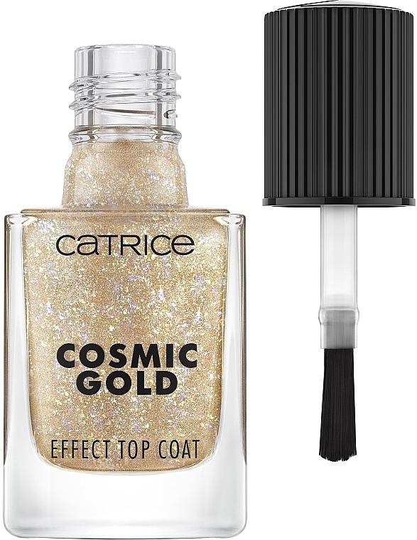 Decklack für Nägel mit kosmischem Goldeffekt - Catrice Cosmic Gold Effect Celestial Light Top Coat  — Bild N1