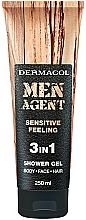 Körper, Gesicht und Haar Duschgel für Männer 3in1 - Dermacol Men Agent Sensitive Feeling 3v1 Shower Gel — Bild N1