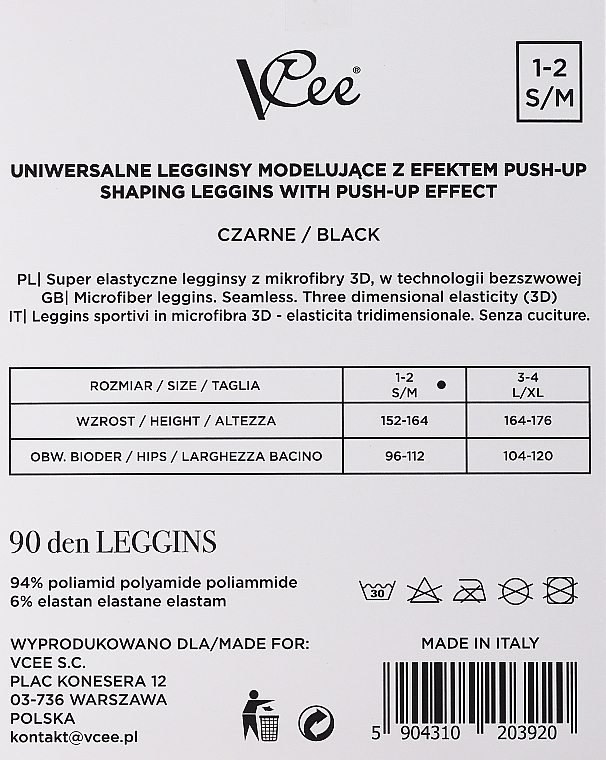 Leggings mit Push-Up-Effekt - VCee Shaping Leggins With Push-Up Effect  — Bild N3