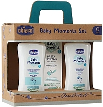 Düfte, Parfümerie und Kosmetik Chicco Baby Moments (Körpershampoo 200ml + Creme 100ml + Shampoo 200ml)  - Körperpflegeset