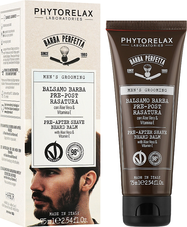 Pre- und After Shave Balsam mit Aloe vera und Vitamin E - Phytorelax Laboratories Perfect Man Perfect Beard Treatment — Bild N2