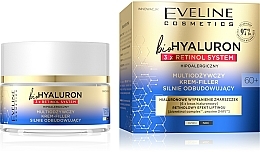 Düfte, Parfümerie und Kosmetik Pflegende und regenerierende Anti-Aging Gesichtscreme mit Hyaluronsäure, Retinol und Lifting-Effekt - Eveline Cosmetics BioHyaluron 3xRetinol System 60+