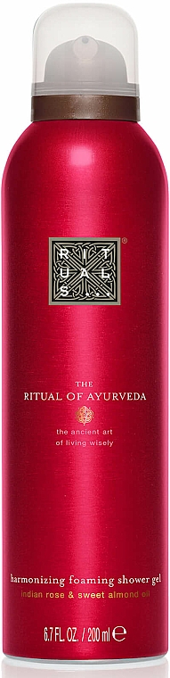 Pflegender Duschschaum mit indischer Rose und Mandelöl - Rituals The Ritual of Ayurveda Foaming Shower Gel — Bild N1