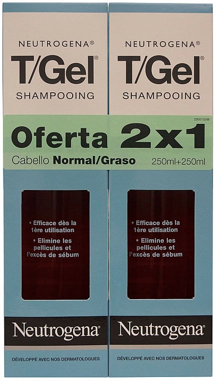 Haarpflegeset - Neutrogena T/Gel Shampooing (Haarshampoo 2x250ml) — Bild N1