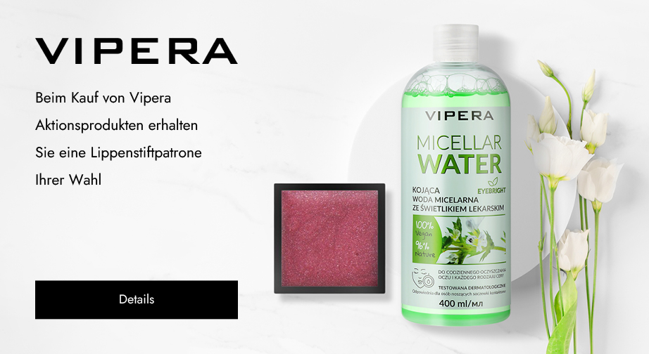 Beim Kauf von Vipera Aktionsprodukten erhalten Sie eine Lippenstiftpatrone Ihrer Wahl