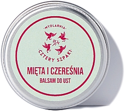 Düfte, Parfümerie und Kosmetik Lippenbalsam Minze und Kirsche - Cztery Szpaki Lip Balm