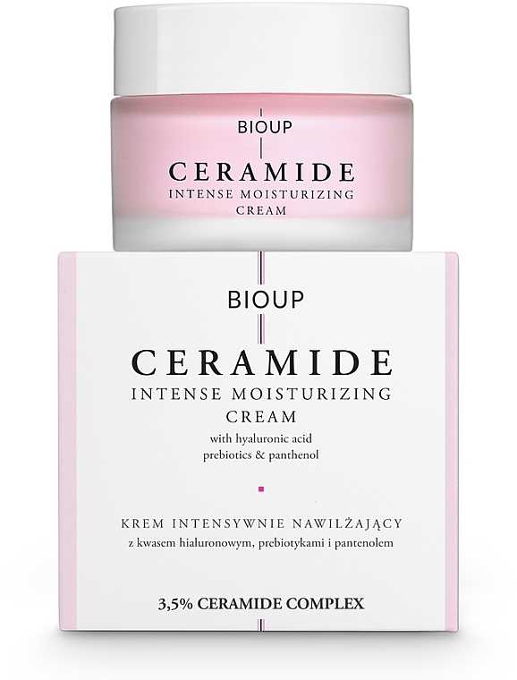 Intensiv feuchtigkeitsspendende Creme mit Ceramiden, Präbiotika und Hyaluronsäure - Bioup Ceramide Intense Moisturizing Cream  — Bild N1