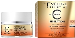 Regenerierende Anti-Falten Gesichtscreme mit Vitamin C und Bakuchiol 40+ - Eveline Cosmetics C Sensation Revitalizing Anti-Wrinkle Cream 40+ — Bild N1