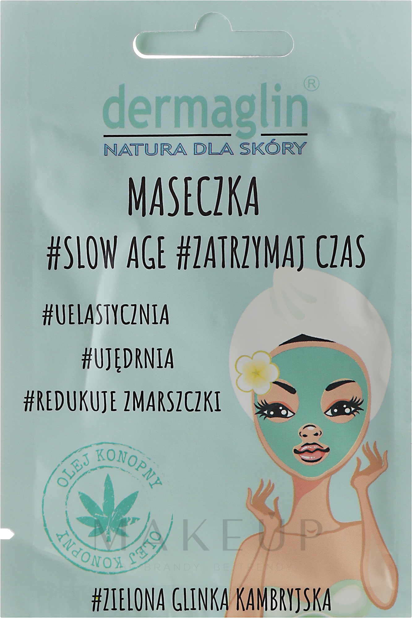 Gesichtsmaske mit grünem Ton - Dermaglin Slow Age — Foto 20 g