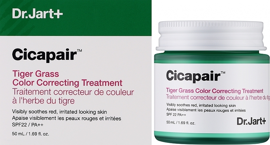 Ausgleichende Gesichtscreme - Dr. Jart+ Cicapair Tiger Grass Color Correcting Treatment SPF22 PA++  — Bild N2