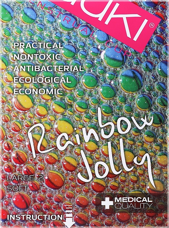 Menstruationstasse Größe L + Desinfektionsbehälter - Yuuki Rainbow Jolly Large 2 — Bild N1