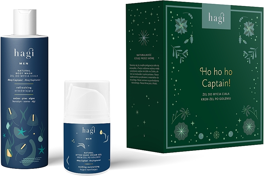 Set - Hagi Ho Ho Ho Captain! (Duschgel 300ml + After Shave Creme 50ml)  — Bild N1