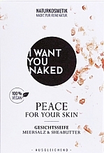 Düfte, Parfümerie und Kosmetik Gesichtsseife Meersalz & Sheabutter - I Want You Naked Peace For Your Skin Face Soap 