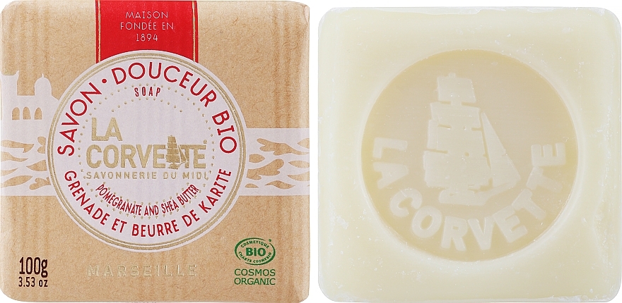 Bio Weichseife Pomegranate - La Corvette Sweet Organic Bio Pomegranate Soap — Bild N1