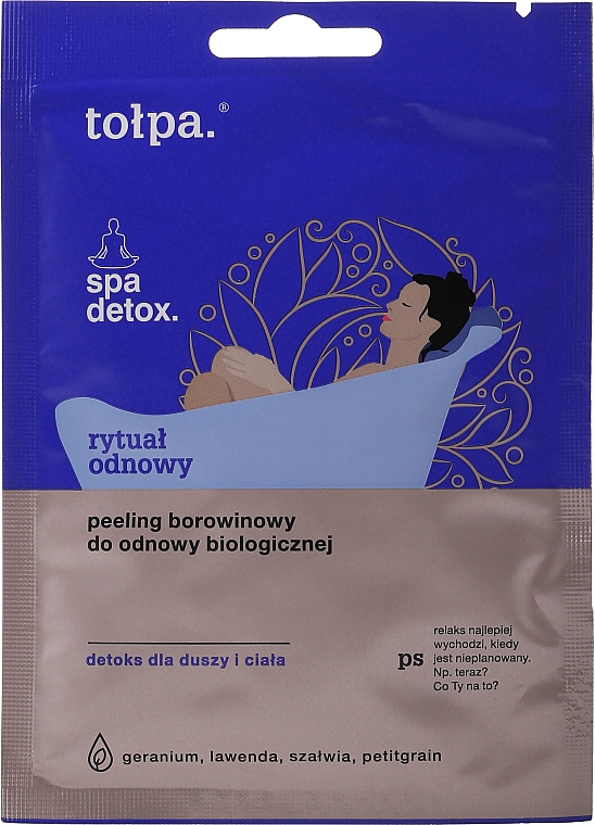 Erneuerndes Körperpeeling vor dem Schlafen mit Geranie- und Lavendelöl - Tolpa Spa Detox — Bild N1