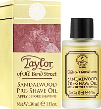 Bartöl vor dem Rasieren mit Sandelholz-Duft - Taylor of Old Bond Street Sandalwood Pre-Shave Oil — Bild N2