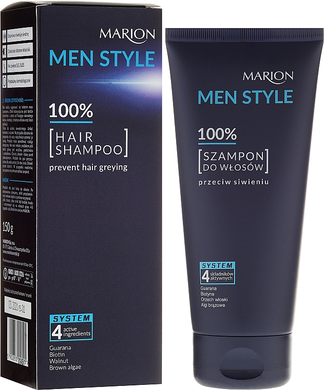 Shampoo für Männer, Tiefenreinigung und Erfrischung - Marion Men Style Shampoo Against Greying