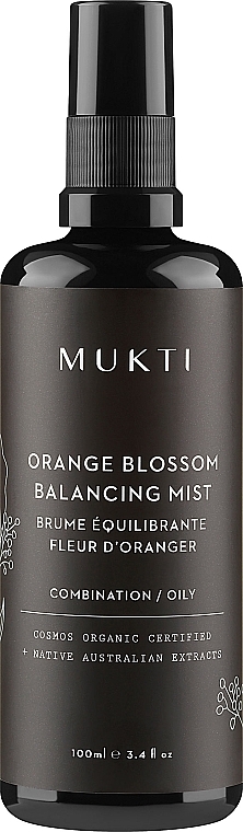 Ausgleichender Gesichtsnebel mit Orangenblüten - Mukti Organics Orange Blossom Balancing Mist  — Bild N1