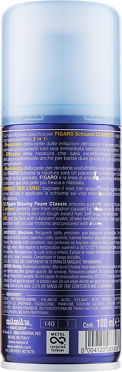 Pianka do golenia - Figaro Shaving Foam Regular Shave  — Bild N2