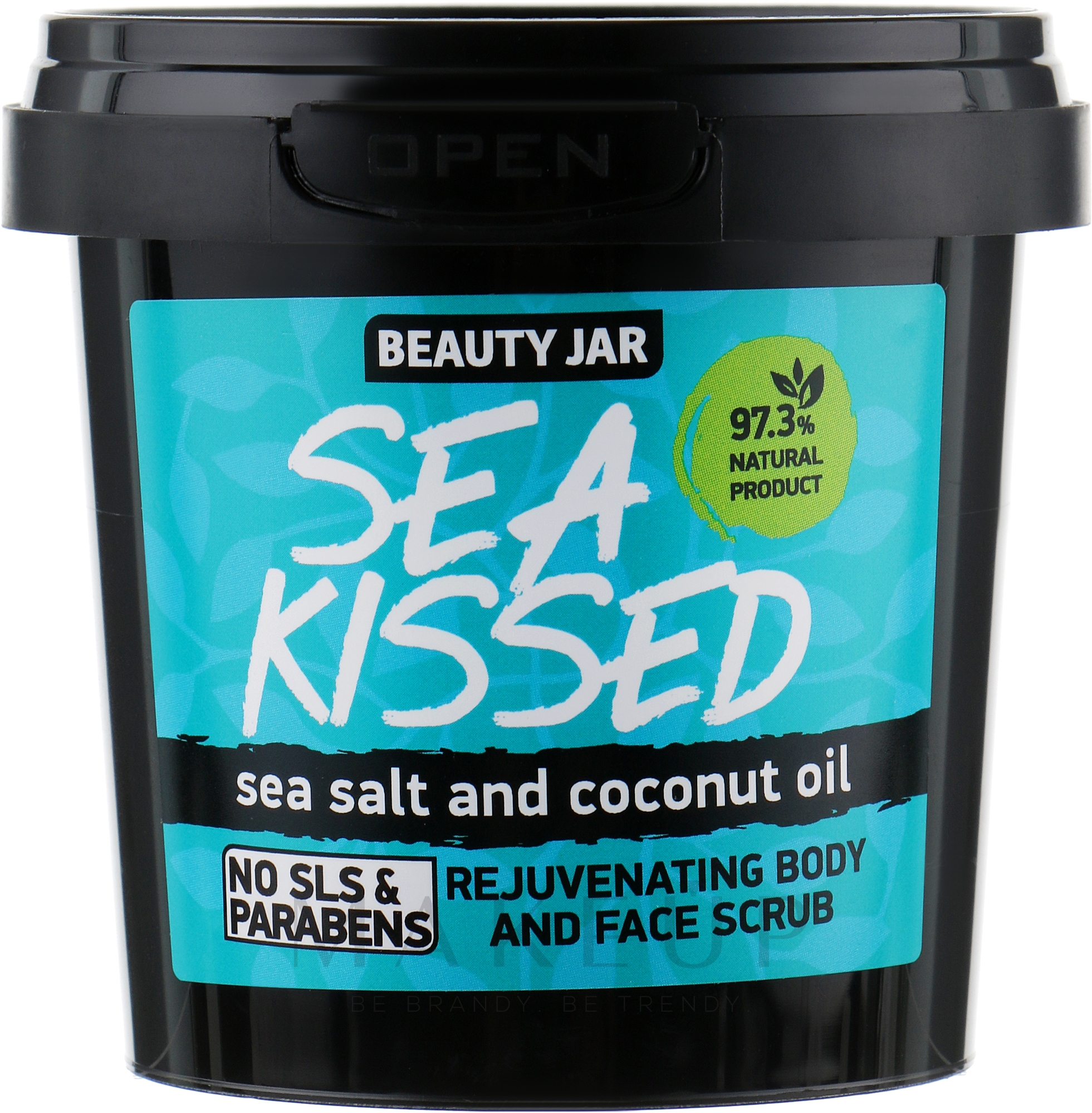 Regenerierendes Gesichts- und Körperpeeling mit Meersalz und Kokosnussöl - Beauty Jar Rejuvenating Body And Face Scrub — Bild 200 g