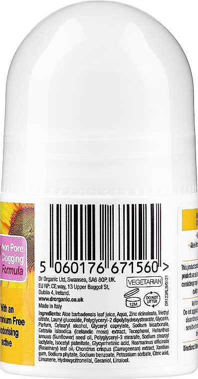 Deo Roll-on mit Vitamin E - Dr. Organic Bioactive Skincare Vitamin E Deodorant — Bild N2