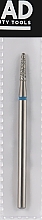 Düfte, Parfümerie und Kosmetik Diamant-Nagelfräser Abgerundeter Kegel L-8 mm 1,8 mm blau - Head The Beauty Tools