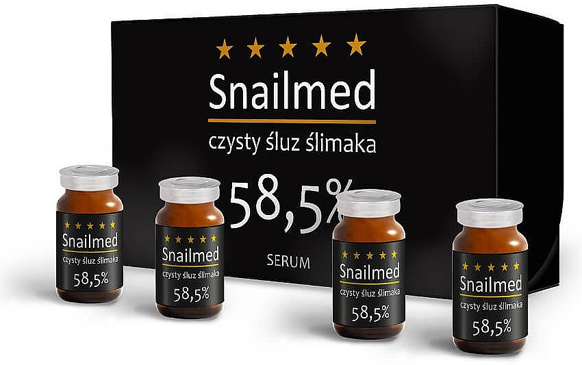 Revitalisierendes Serum für Gesicht und Körper mit Schneckenschleim - Snailmed Clean Snail Slime 58,5% Black Serum — Bild N2