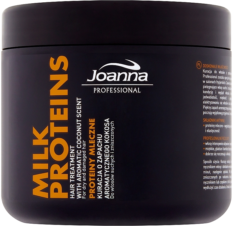 Haarspülung mit Milchproteine für trockenes und strapaziertes Haar mit Kokosduft - Joanna Professional Hair Conditioner — Bild N1