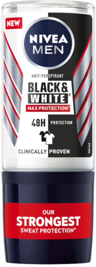 Deo Roll-on Antitranspirant Black & White - Nivea Men Max Pro 48H Antiperspirant Roll-On — Bild 50 ml