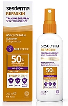 Düfte, Parfümerie und Kosmetik Sonnenschutzspray für den Körper SPF 50 - SesDerma Laboratories Repaskin Transparent Spray