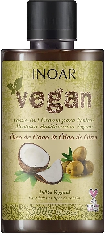 Leave-in-Haarcreme - Inoar Vegan Leave-In Cream Oleo De Coco & Oleo de Oliva — Bild N1