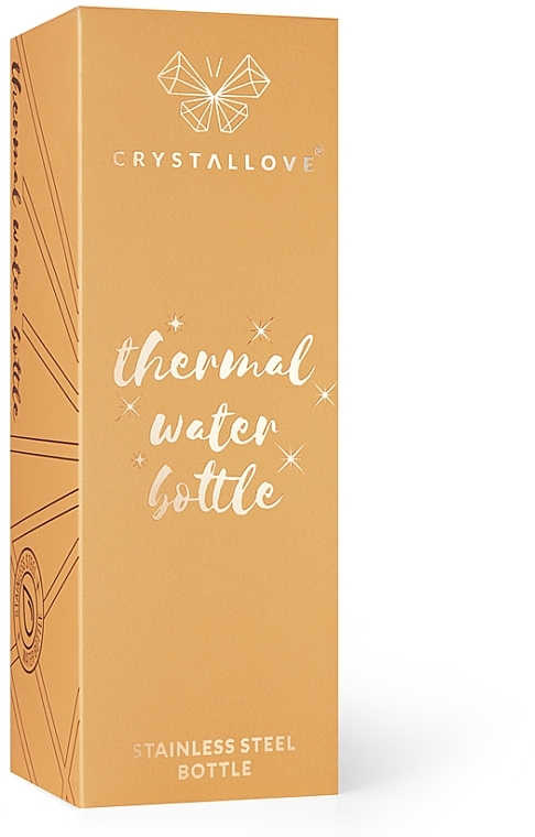 Thermalwasserflasche, 500 ml - Crystallove Thermo Water Bottle Peach Fuzz — Bild N5