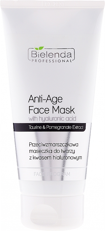 Anti-Falten Gesichtsmaske mit Hyaluronsäure - Bielenda Professional Face Program Anti-Age Face Mask With Hyaluronic Acid — Bild N1