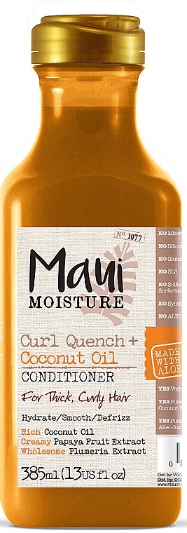 Conditioner für lockiges Haar - Maui Moisture Curl Quench+Coconut Oil Conditioner — Bild N1