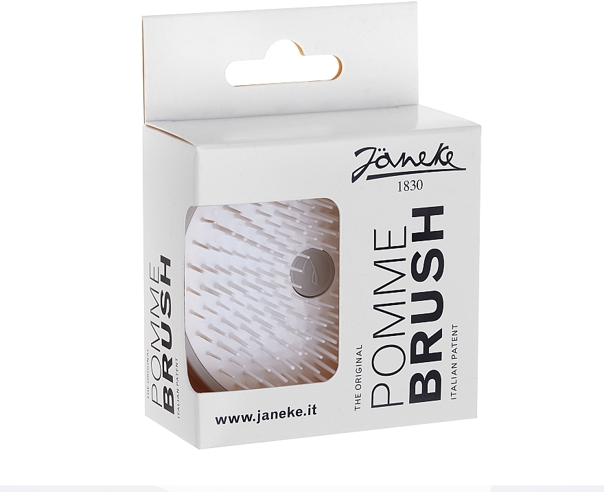 Kompakte Haarbürste Durchmesser 84 mm grau - Janeke The Original Pomme Brush Gray — Bild N2