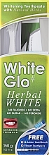 Set mit Bürste grün-weiß - White Glo Herbal White Set (t/paste/100ml + t/brush/1pc + dental/flosser) — Bild N2