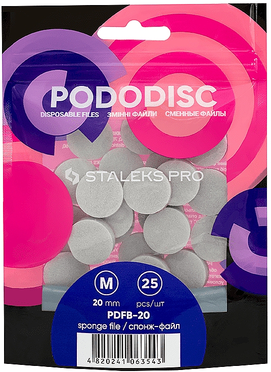 Ersatzschwamm für Pediküre-Disk Pododisk Größe M 20 mm - Staleks Pro — Bild N1