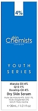 Gesichtsserum - Skin Chemists Youth Series Marulua Oil 4%, Q10 1%, Rosehip Oil 4% Dry Skin Serum — Bild N2