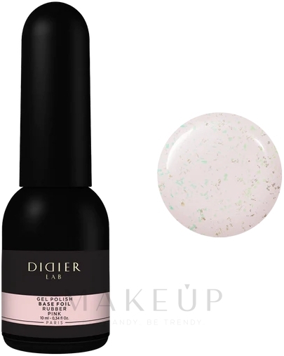 Basis für Nagellack-Gel mit Folienpartikeln - Didier Lab Rubber Base Foil — Bild Pink