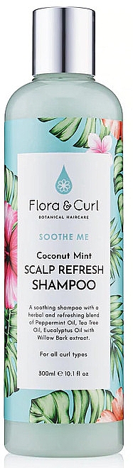 Erfrischendes Kopfhautshampoo - Flora & Curl Soothe Me Coconut Mint Scalp Refresh Shampoo — Bild N1