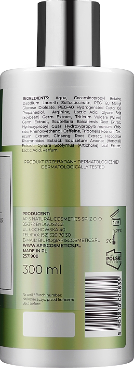 Festigendes Shampoo gegen Haarausfall mit 3% Baicapil - Apis Natural Solution — Bild N2
