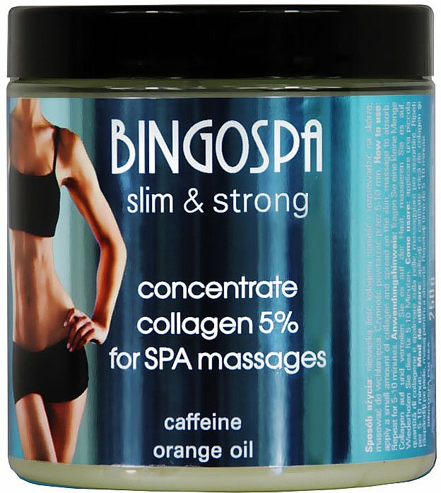 Konzentriertes Massagegel Anti-Cellulite und gegen Dehnungsstreifen mit 5% Kollagen - BingoSpa Slim & Strong Concentrate Collagen 5% For Spa Massages — Foto N1