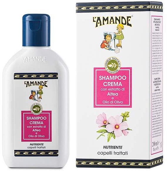 Regenerierendes Creme-Shampoo für coloriertes und strapaziertes Haar mit Althea-Extrakt und Olivenöl - L'Amande Marseille Cream Shampoo For Treated Hair — Bild N1