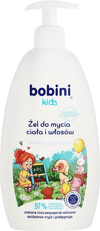 Haar- und Körperwaschgel für Kinder - Bobini Kids Body & Hair Wash Hypoallergenic — Bild N1