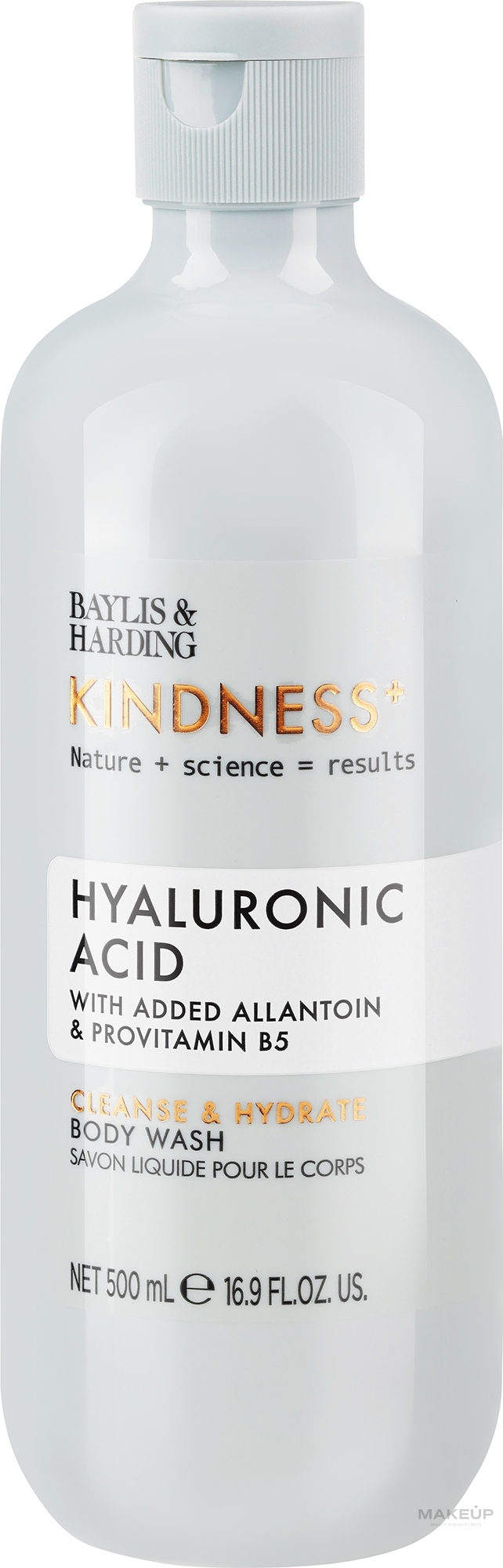 Duschgel - Baylis & Harding Kindness+ Hyaluronic Acid Cleanse + Hydrate Body Wash — Bild 500 ml