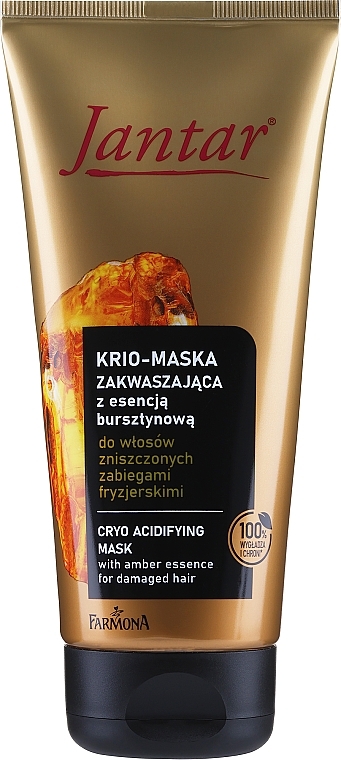 Kryo-Maske für durch Friseurbehandlungen geschädigtes Haar mit Bernstein-Essenz - Farmona Jantar — Bild N1